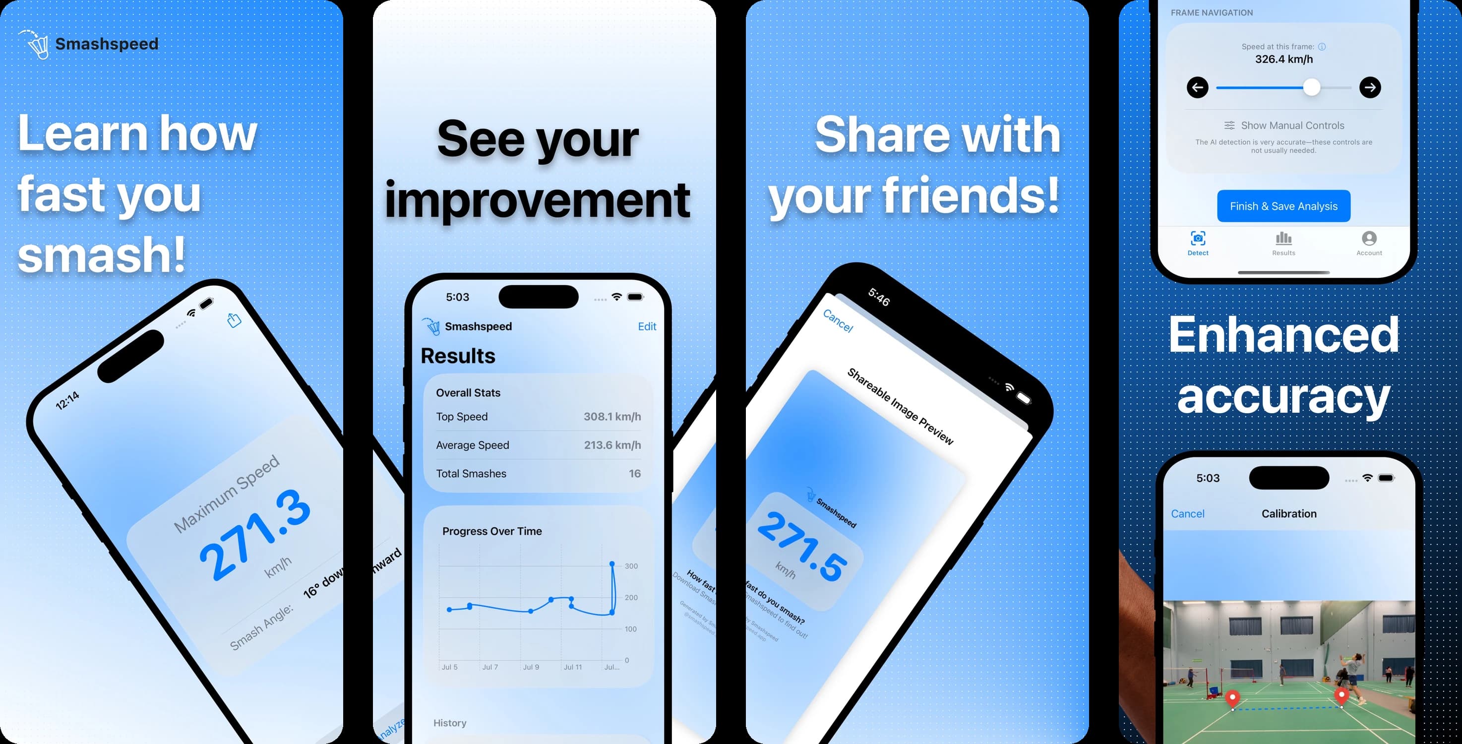 Smashspeed's App Store screenshots